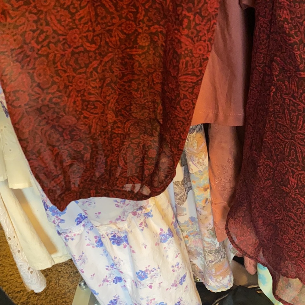 Bcbgeneration Maroon Patterned Dress - image 4